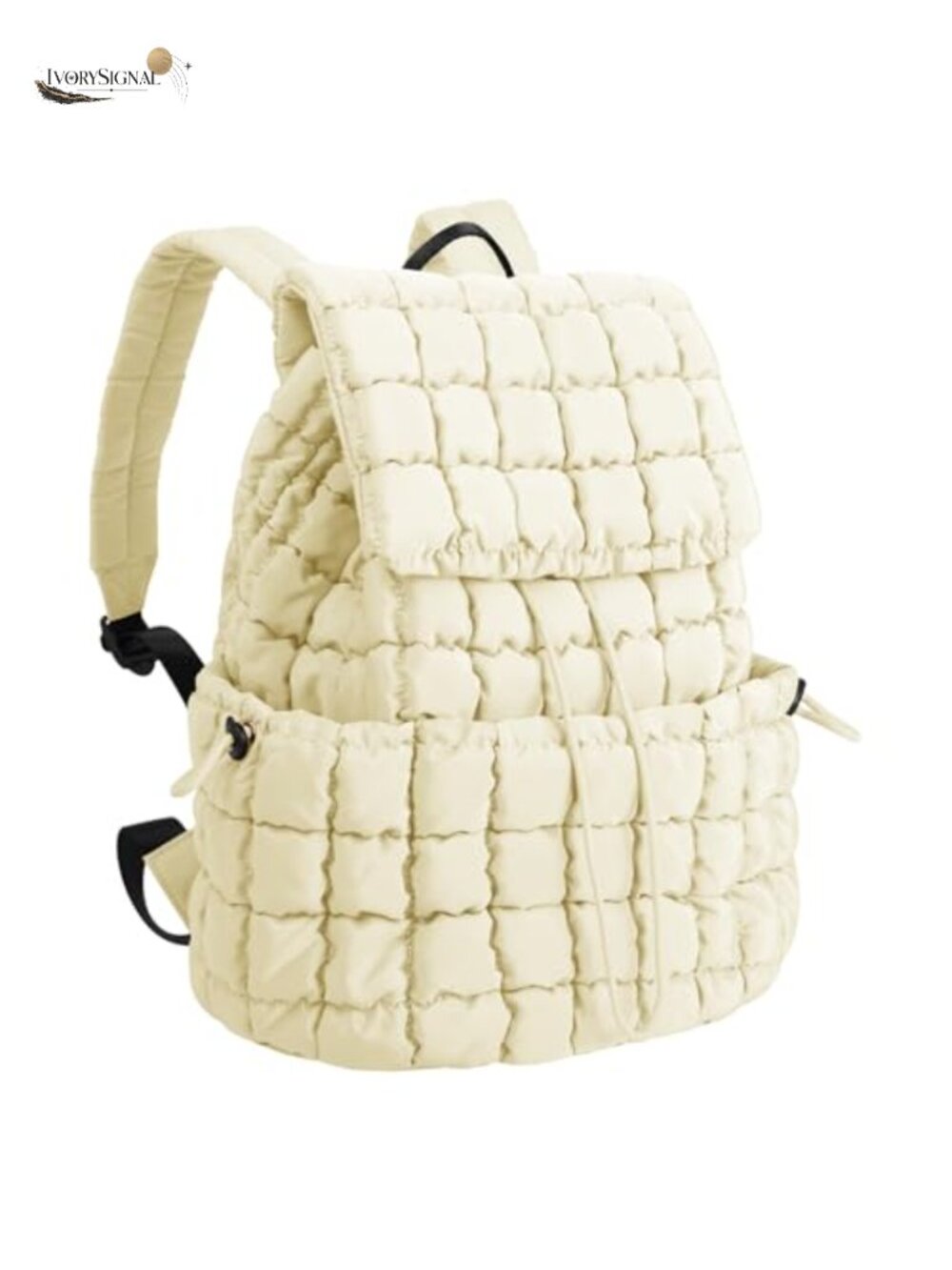 Quilted Nylon Puffer Backpack Purse for Women Lightweight Laptop College Daypack